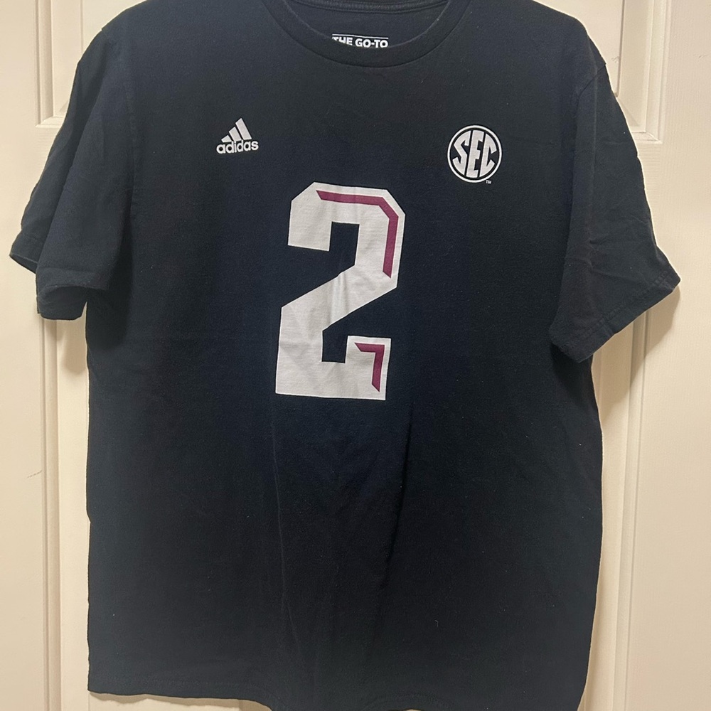 Johnny Manziel Adidas Black Shirsey with Number 2 Texas A&M